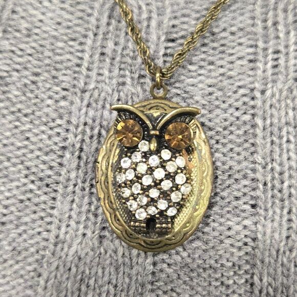 🐢 Vintage Owl Pendant/Locket charm - Picture 1 of 9